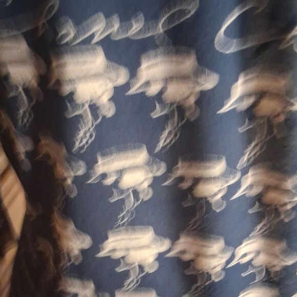 Authentic CHANEL Blue and Cream Script Blouse Size Small/Medium - Picture 11 of 16